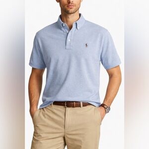 Polo Ralph Lauren Knit Oxford Polo Shirt Men’s XLT Light Blue Big & Tall Pony